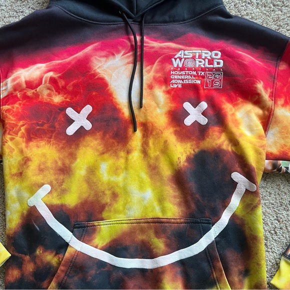 Men’s| Astroworld Festival 2019 Smiley Skeleton Souvenir Merch Hoodie; Sz Medium - Picture 5 of 7